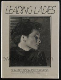 4b392 LEADING LADIES hardcover book '89 biographies of the greatest actresses!