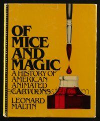 4b407 OF MICE & MAGIC hardcover book '80 A History of American Animated Cartoons, Leonard Maltin!