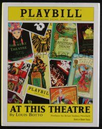 4b415 PLAYBILL: AT THIS THEATRE hardcover book '02 cool stage play information and images!