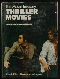 4b431 THRILLER MOVIES English hardcover book '74 classic films of suspense & mystery, cool images!