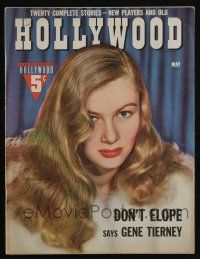 4b291 HOLLYWOOD magazine May 1942 sexy Veronica Lake, Gene Tierney says don't elope!