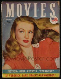 4b292 MODERN MOVIES magazine August 1942 is Veronica Lake really glamorous, Gene Autry's Stardust!