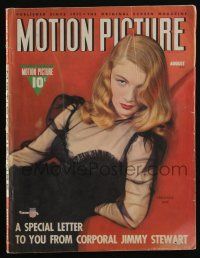 4b220 MOTION PICTURE magazine August 1941 Veronica Lake, Corporal Jimmy Stewart, Dorothy Lamour!