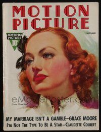 4b218 MOTION PICTURE magazine December 1936 art of Joan Crawford by Zoe Mozert, Cary Grant + more!