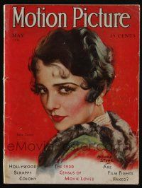 4b209 MOTION PICTURE magazine May 1931 art of Bebe Daniels by Marland Stone, Disney's Mickey Mouse