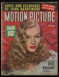 4b221 MOTION PICTURE magazine September 1942 Veronica Lake, Life with Red Skelton, Gene Tierney