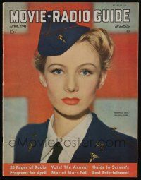4b298 MOVIE & RADIO GUIDE magazine April 1943 Veronica Lake, the Beautiful Little Turnip!