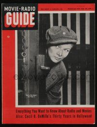 4b297 MOVIE & RADIO GUIDE magazine March 28 - April 3, 1942 Veronica Lake in Sullivan's Travels!