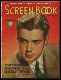 4b258 SCREEN BOOK magazine August 1938 Richard Greene, Hollywood's new heart-breaker!