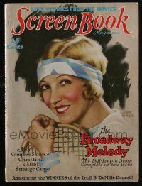 4b233 SCREEN BOOK magazine July 1929 art of Bessie Love by John Clarke, high profile star romances!