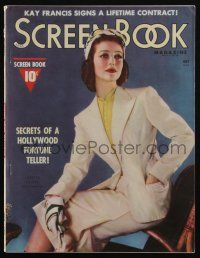 4b257 SCREEN BOOK magazine July 1938 Loretta Young, Kay Francis signs lifetime contract!