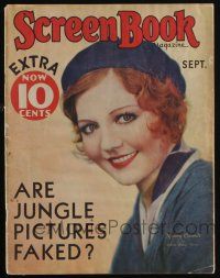 4b234 SCREEN BOOK magazine September 1931 Nancy Carroll by Edwin Bower Hesser, precious jewels!