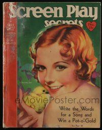 4b261 SCREEN PLAY magazine December 1930 art of sexy Dorothy Lee by Henry Clive, Greta Garbo!