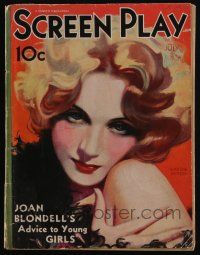 4b264 SCREEN PLAY magazine July 1932 art of Marlene Dietrich by Henry Clive, Bela Lugosi at home!