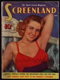 4b284 SCREENLAND magazine June 1939 Joan Blondell by Ed Estabrook, James Cagney the Sex-Appeal Kid!