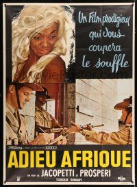 4c492 ADIOS AFRICA French 1p '66 Jacopetti & Prosperi's Africa Addio, different image & very rare!