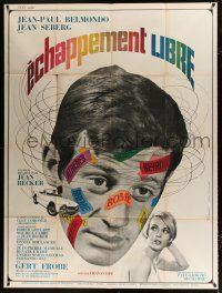 4c511 BACKFIRE French 1p '64 Echappement Libre, Jean Seberg, Jean-Paul Belmondo, Ferracci art!