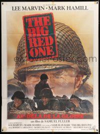 4c524 BIG RED ONE French 1p '80 Sam Fuller, different Landi art of Lee Marvin & Hamill in WWII!