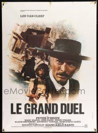 4c526 BIG SHOWDOWN French 1p '73 Lee Van Cleef, spaghetti western, art by Vaissier!