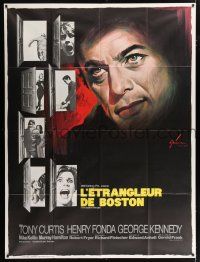 4c544 BOSTON STRANGLER French 1p '68 best different art of Tony Curtis & victims by Boris Grinsson!