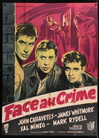 4c575 CRIME IN THE STREETS French 1p '56 Don Siegel, Sal Mineo & 1st John Cassavetes, Grinsson art