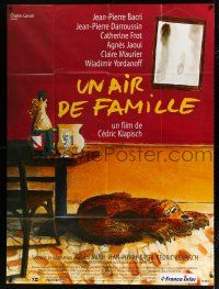4c617 FAMILY RESEMBLANCES French 1p '96 Cedric Klapisch, cool Vuillemin art & foil mirror snipe!