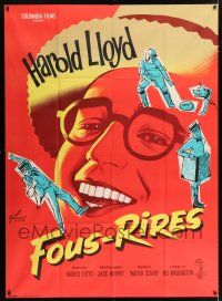 4c647 FUNNY SIDE OF LIFE French 1p '63 different Grinsson artwork of Harold Lloyd, compilation!
