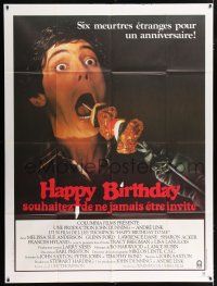 4c682 HAPPY BIRTHDAY TO ME French 1p '81 gruesome shish kebab image, the most bizarre murders!