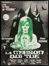 4c703 HOUSE THAT DRIPPED BLOOD French 1p '74 Christopher Lee, Vampires! Voodoo! Vixens!