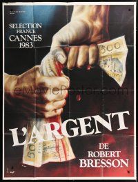4c809 MONEY French 1p '83 Robert Bresson's L'Argent, Peellaert art of blood-soaked money!