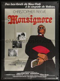 4c810 MONSIGNOR French 1p '82 Christopher Reeve, Bujold, different Selesneff & Philippe art!