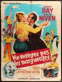 4c853 PLEASE DON'T EAT THE DAISIES French 1p '60 different Soubie art of Doris Day & David Niven!