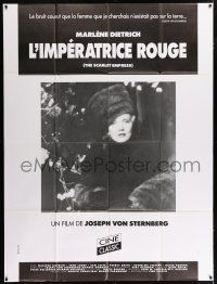 4c896 SCARLET EMPRESS French 1p R90s Josef von Sternberg, c/u of Marlene Dietrich wearing fur!