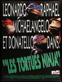 4c944 TEENAGE MUTANT NINJA TURTLES French 1p '90 Leonardo, Raphael, Michelangelo, Donatello!