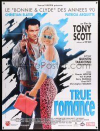 4c962 TRUE ROMANCE French 1p '93 Christian Slater, Patricia Arquette, Quentin Tarantino, different