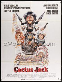 4c974 VILLAIN French 1p '79 Jack Davis art of Schwarzenegger, Ann-Margret & Douglas, Cactus Jack!