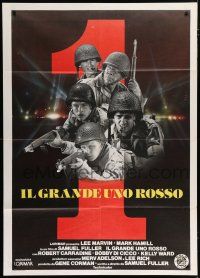 4c013 BIG RED ONE Italian 1p '80 directed by Samuel Fuller, Lee Marvin, Mark Hamill, different!
