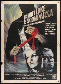 4c023 BUNNY LAKE IS MISSING Italian 1p '66 directed by Otto Preminger, different Kerfyser artwork!