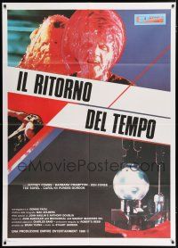 4c051 FROM BEYOND Italian 1p '86 H.P. Lovecraft, different science fiction horror image!