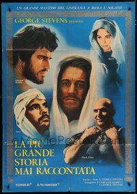 4c057 GREATEST STORY EVER TOLD Italian 1p '65 George Stevens, Max von Sydow as Jesus, different!