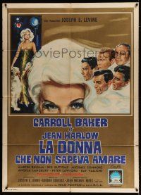 4c060 HARLOW Italian 1p '65 sexy Carroll Baker in the title role, different art!