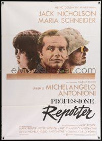 4c099 PASSENGER Italian 1p '75 Michelangelo Antonioni, c/u of Jack Nicholson & Maria Schneider!