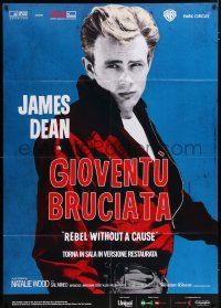 4c109 REBEL WITHOUT A CAUSE Italian 1p R14 Nicholas Ray, different image of bad boy James Dean!
