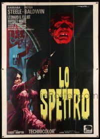 4c168 GHOST Italian 2p R1970 Barbara Steele, completely different horror art by De Seta!