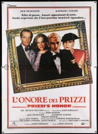 4c204 PRIZZI'S HONOR Italian 2p '85 different image of Jack Nicholson, Turner, Loggia & Huston!