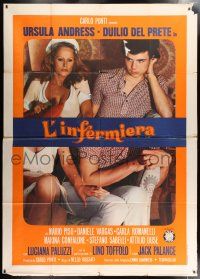 4c210 SECRETS OF A SENSUOUS NURSE Italian 2p '75 sexy Ursula Andress will melt your thermometer!