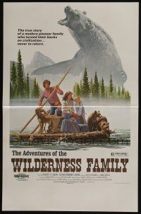 4c236 ADVENTURES OF THE WILDERNESS FAMILY WC '75 Ralph McQuarrie artwork of family on raft!