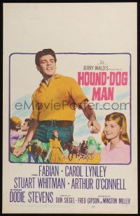 4c334 HOUND-DOG MAN WC '59 Fabian starring in his first movie with pretty Carol Lynley!