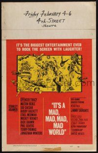 4c345 IT'S A MAD, MAD, MAD, MAD WORLD WC '64 Stanley Kramer, great different montage art!
