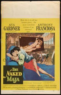 4c377 NAKED MAJA WC '59 art of sexy Ava Gardner & Tony Franciosa, brazen painting!